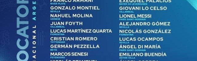 南美冠军PK欧洲冠军！阿根廷公布备战意大利大名单